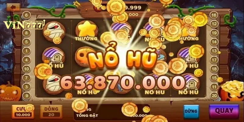 Giao diện sảnh game quay hũ trực tuyến với đa dạng các máy quay đổi thưởng